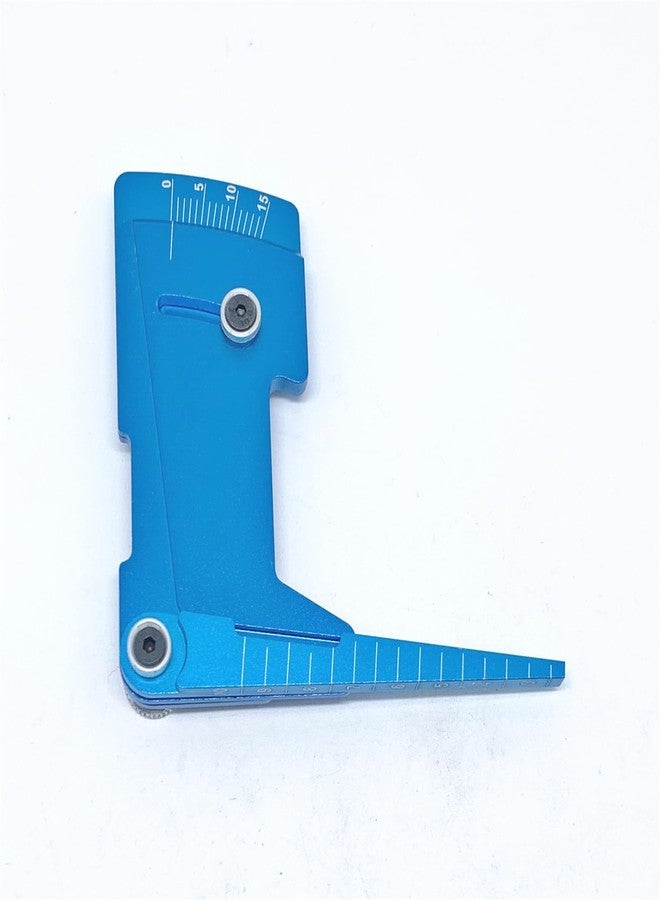 KingVal Metal Adjustable Ruler 15 Degrees RC Car Wheel Tire Camber Gauge Height Measuring Tool Compatible with 1/10 RC Car (Blue) - Image 3